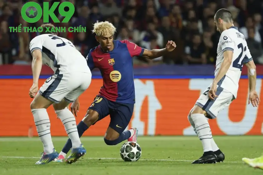 Lamine Yamal trình diễn xuất sắc trận hoà Inter (Ảnh: AP) Lamine Yamal trình diễn xuất sắc trận hoà Inter (Ảnh: AP)